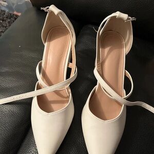 Elegant Cream Women's Strappy Heels